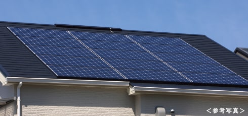 太陽光発電の設置された屋根
